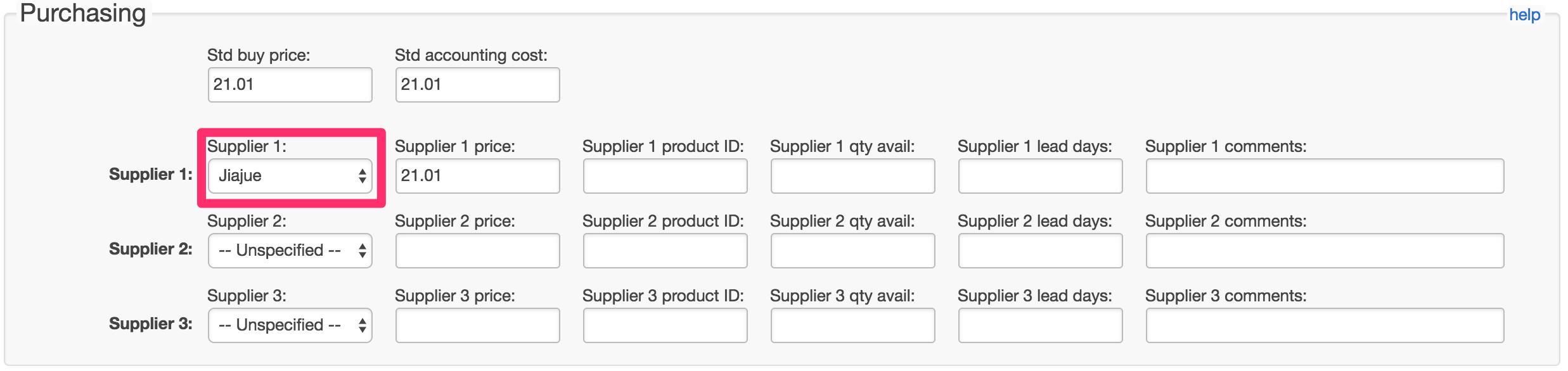 finale inventory help