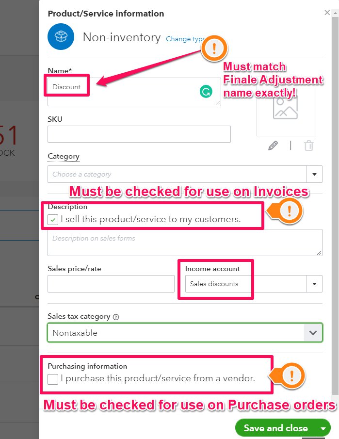 finale inventory integrations